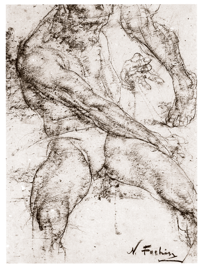  Nicolai Ivanovich Fechin —— 裸体和腿部习作